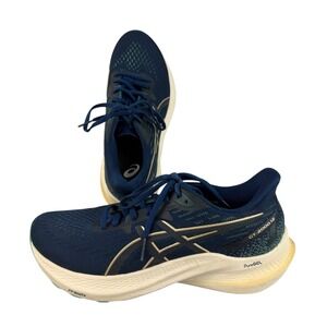 Asics GT-2000 12 Mens Running Shoes Navy Gold Lace Up Athletic Sneakers Size 8.5